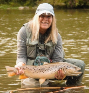 Bonnie holding a fish