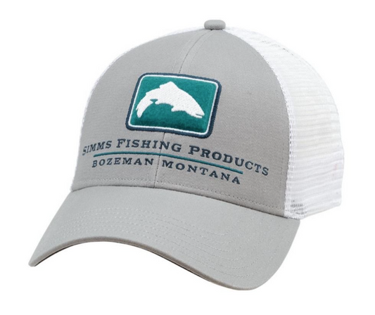 Simms Trout Icon Trucker Hat Granite