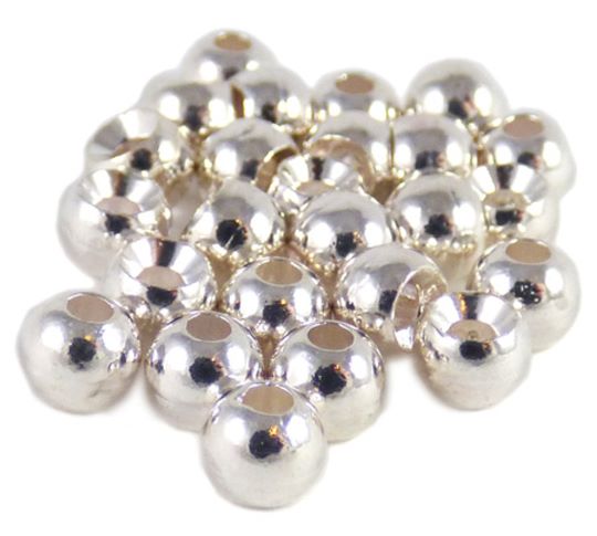 Brass Beads Silver