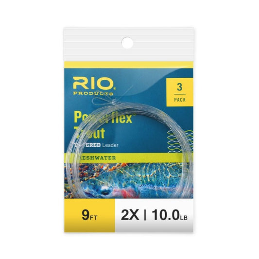 Rio Powerflex Trout Tapered Leader 3pk 9ft